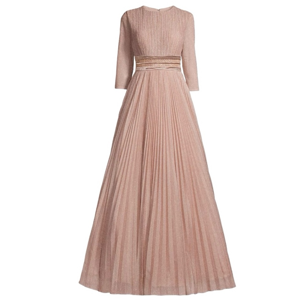 Mac Duggal Blush Pink Pleated Gown